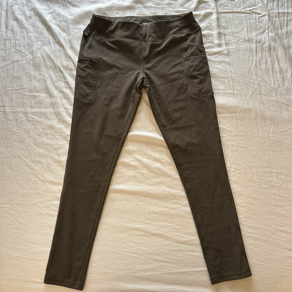 Carhartt Force W Green Brown Utility Pocket Leggings Size Large Tall L 12-14 - Picture 2 of 10